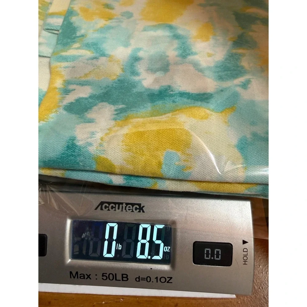 Talbots Pencil‎ Skirt Womens 10 Teal Yellow Watercolor Floral Cotton Stretch